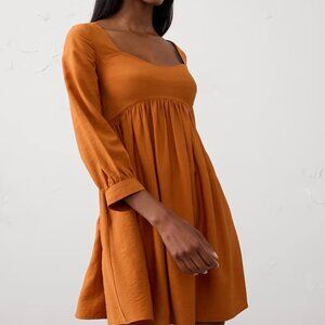 Gathered Waist Mini Dress